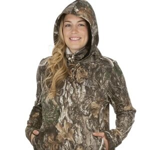 Realtree Edge Performance Pullover Hoodie+NeckGaiter Women L/XXL=Men Small/Large